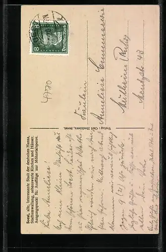 AK Soest, Petrikirche mit Statue