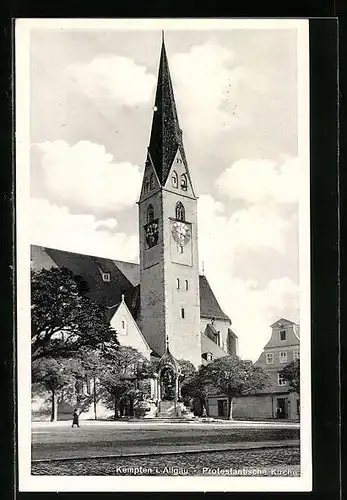 AK Kempten i. Allgäu, Ansicht Protestantische Kirche