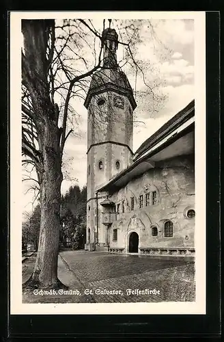 AK Schwäb. Gmünd, St. Salvator, Felsenkirche
