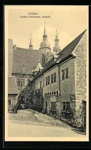 AK Eisleben, Luthers Sterbehaus, Hofseite