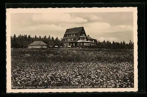 AK Obergeorgenfeld-Zinnwald i. Erzgebirge, Berghotel Lugenstein Baude