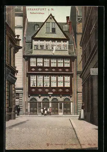 AK Frankfurt a. M., Rotschildhaus mit Kindern