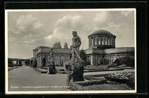 AK Breslau, Ausstellungsgebäude im Scheitniger Park