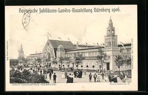 AK Nürnberg, Bayerische Jubiläums-Landes-Ausstellung 1906, Hauptindustrie-Gebäude