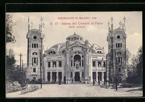 AK Milano, Esposizione di Milano 1906, Salonde dei Concerti al Parco