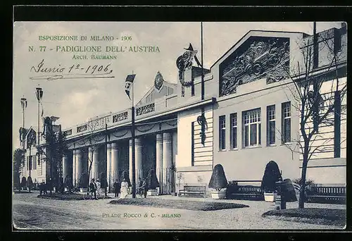 AK Milano, Esposizione di Milano 1906, Padiglione dell` Austria