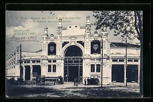 AK Milano, Esposizione di Milano 1906, Mostra del Cicio e dell` Automobile