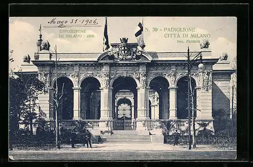 AK Milano, Esposizione di Milano 1906, Padiglione Citta di Milano