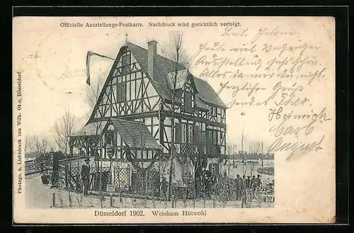 AK Düsseldorf, Ausstellung 1902, Weinhaus Hütwohl