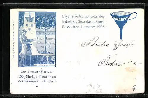 AK Regierungs-Jubiläum 1906, Prinzregent Luitpold, Ganzsache Bayern