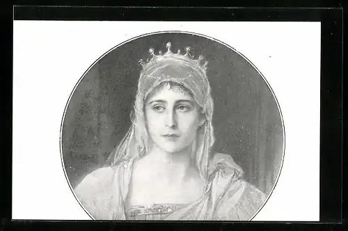 AK Portrait Maria Fjodorowna von Russland mit Diadem