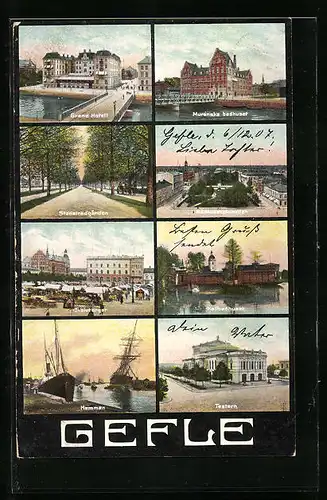 AK Gefle, Grand Hotel, Teatern, Kallbadhuset