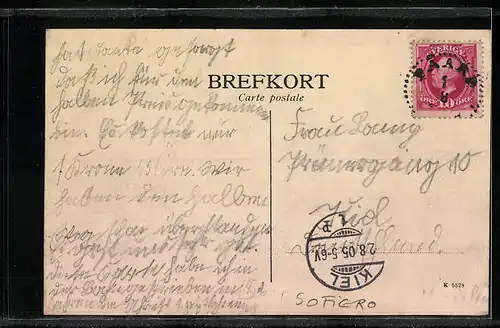 AK Sofiero, Hertigparets af Skane ankomst till Sofiero den 22. Juli 1905