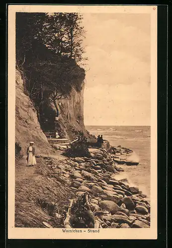 AK Warnicken, Damen am Strand