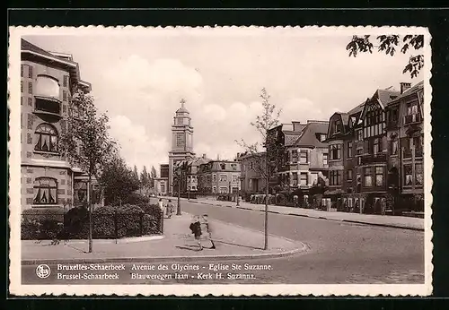 AK Brüssel / Bruxelles, Eglise Ste Suzanne, Avenue des Glycines