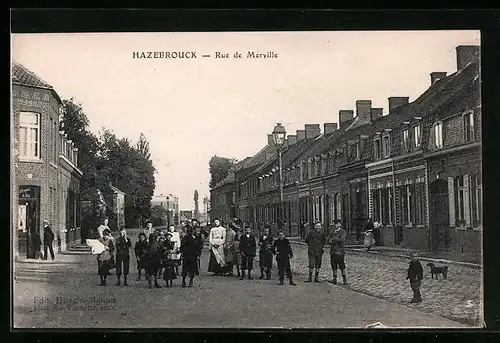 AK Hazebrouck, Rue de Merville