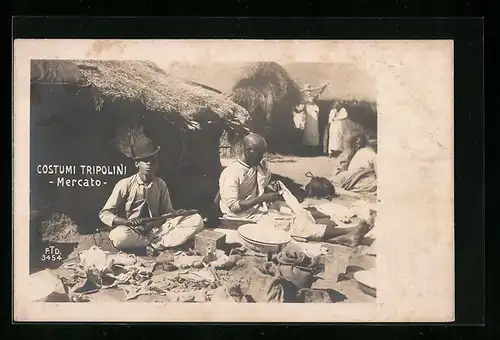 AK Tripoli, Mercato, Junger Afrikaner mit Melone