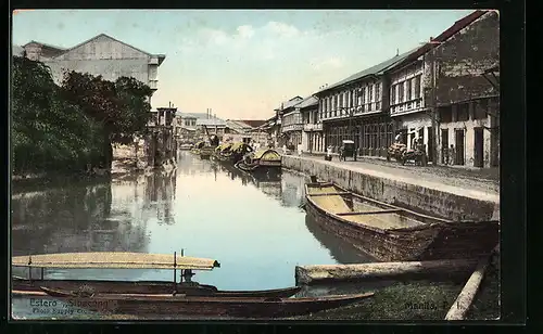 AK Sibacong, Kanal mit Booten im Stadtkern