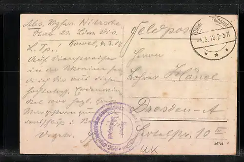 AK Kowel, Partie an der Bahnhofstrasse