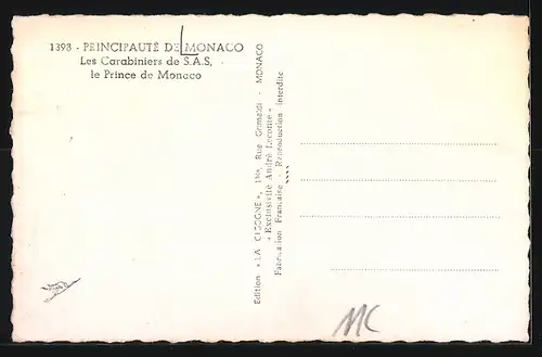AK Monaco, Les Carabiniers de S.A.S. le Prince de Monaco
