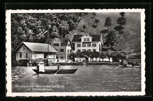 AK Treib, Gasthaus zum Schwybogen am Vierwaldstättersee