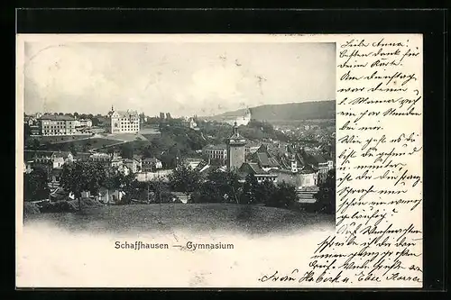 AK Schaffhausen, Teilansicht mit Gymnasium