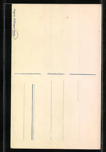 AK Basel, Strassenpartie an der St. Antoniuskirche