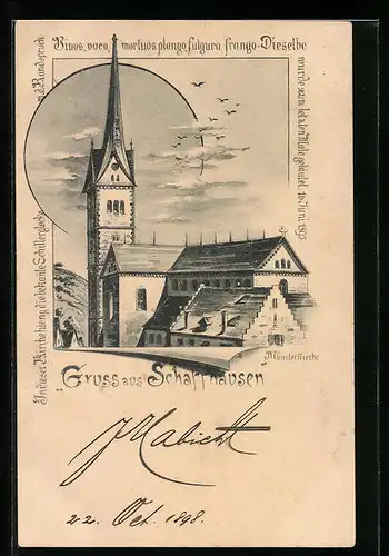 AK Schaffhausen, Darstellung der Münsterkirche