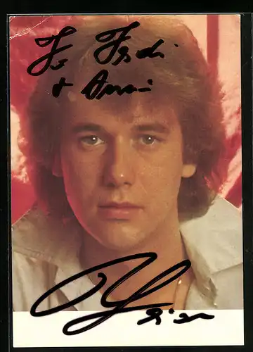 AK Musiker Roland Kaiser mit Föhn-Frisur, Autograph