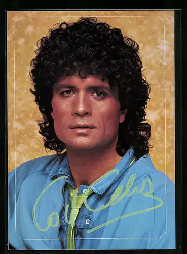 AK Musiker Costa Cordalis mit Dauerwelle, Autograph