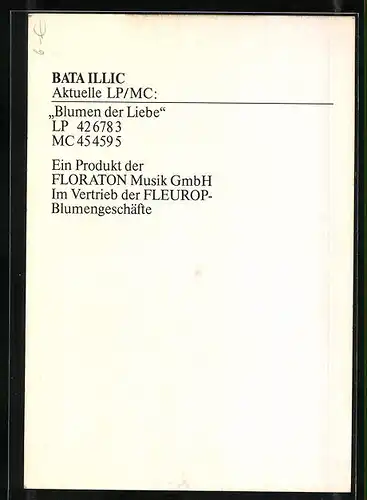 AK Musiker Bata Illic an eine Birke gelehnt, Autograph