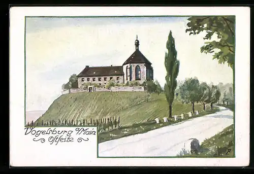 Künstler-AK Volkach, Vogelsburg a. M., Ostseite