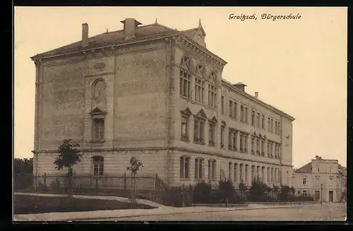 AK Groitzsch, Blick zur Bürgerschule