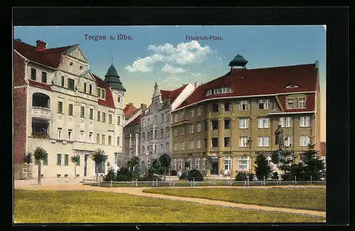 AK Torgau a. Elbe, Strasse am Friedrich-Platz