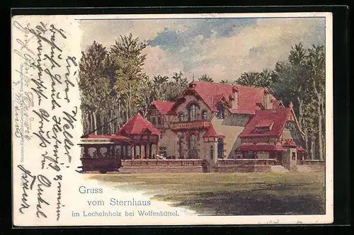 AK Wolfenbüttel, Gasthaus Sternhaus im Lechelnholz