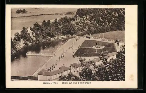 AK Weida i. Thür., Blick auf das Sommerbad
