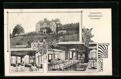 AK Schledehausen, Sanatorium, Hauptgebäude, Gesellschaftsraum, Speisesaal