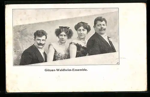 AK Variete-Künstler Götzen-Waldheim-Ensemble