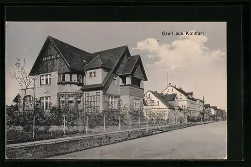AK Kohlfurt, Strassenpartie mit Häuseransichten
