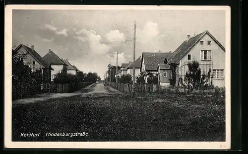AK Kohlfurt, Hindenburgstrasse mit Häuseransichten