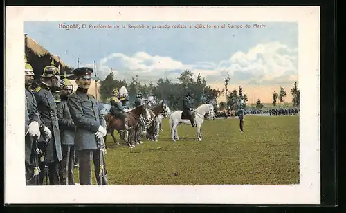 AK Bogotá, El Presidente de la República revista al ejército en el Campo de Marly