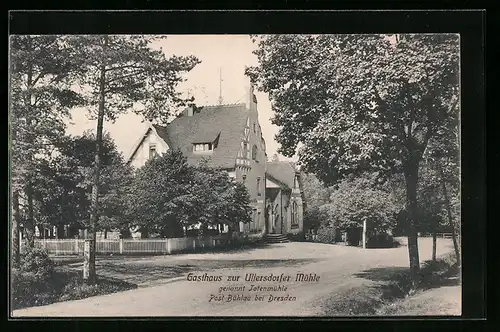 AK Bühlau bei Dresden, Gasthaus zur Ullersdorfer Mühle