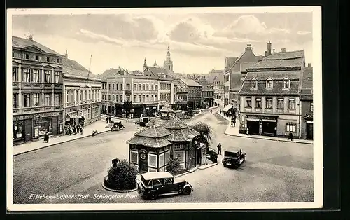 AK Eisleben-Lutherstadt, Schlageter Plan mit Geschäften