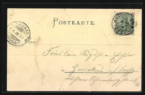 Lithographie Seebergen b. Gotha, Restaurant Düppel, Tanzsaal