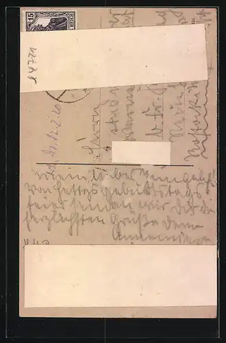 AK Ulzigerode, Gasthof zum Grünen Jäger, Mann mit Hundegespann