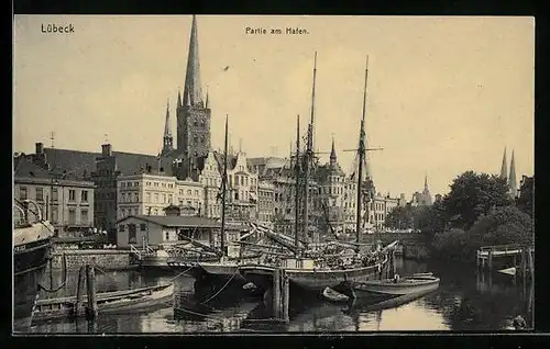AK Lübeck, Partie am Hafen