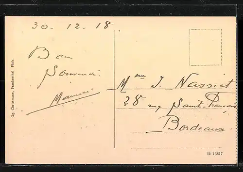 AK Frankenthal, Speyerer Tor mit Passanten