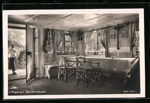 AK Bad Oberdorf /Bay., Bergwirtshaus zum Horn, Allgäuer Bauernstube