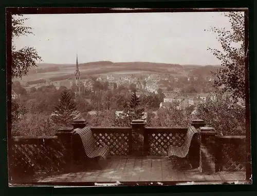 Fotografie Brück & Sohn Meissen, Ansicht Bad Elster, Blick von der Bettybank nach der Stadt