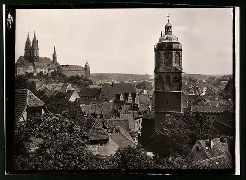 Fotografie Brück & Sohn Meissen, Ansicht Meissen i. Sa., Blick auf Altmeissen mit Kirchturm